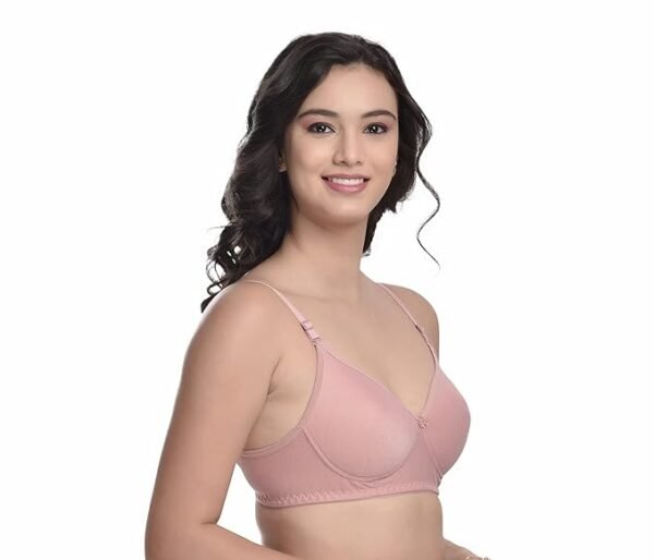 SOIE Women's Solid Full Coverage Minimiser Non-Padded Non-Wired Bra