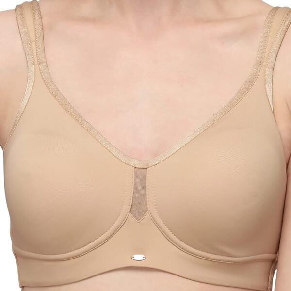 SOIE Women's Solid Full Coverage Minimiser Non-Padded Non-Wired Bra V - Image 5