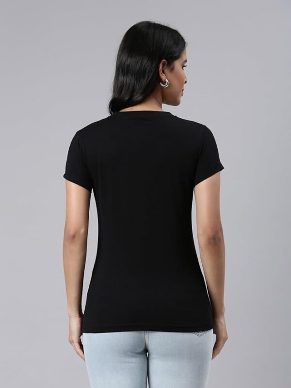 SPARK Women Round Neck Tshirt |Cotton Half Sleeve Regular Fit Solid T-Shirts - Image 3